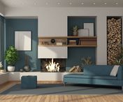 blue-and-white-living-room-with-fireplace-B6H8DW5